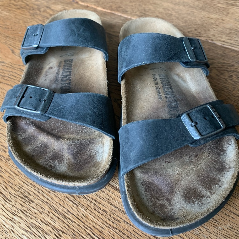 Birkenstock Sierra CT Women’s Size 37 or US 7 Black Oiled Leather Sandal - Picture 15 of 15